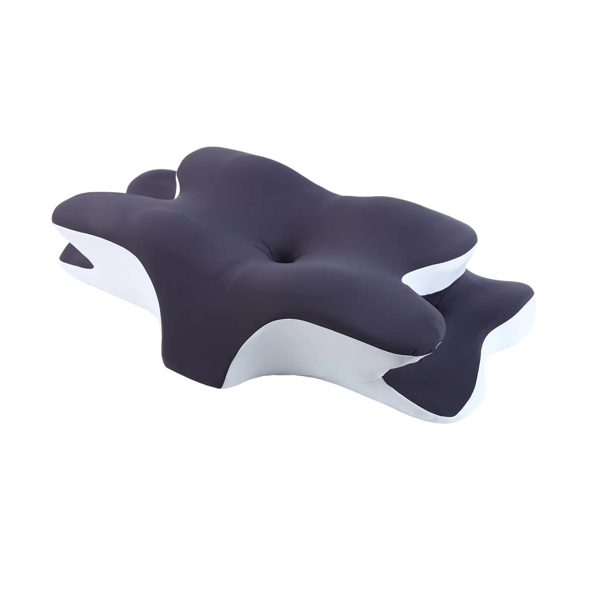 Double-Sided Contoured Neck Pillow with Supportive Memory Foam and Cooling Cover, Featuring Zoned Design and Extra-Large Armrest for Optimal Comfort in Side, Stomach, and Back Sleep Positions