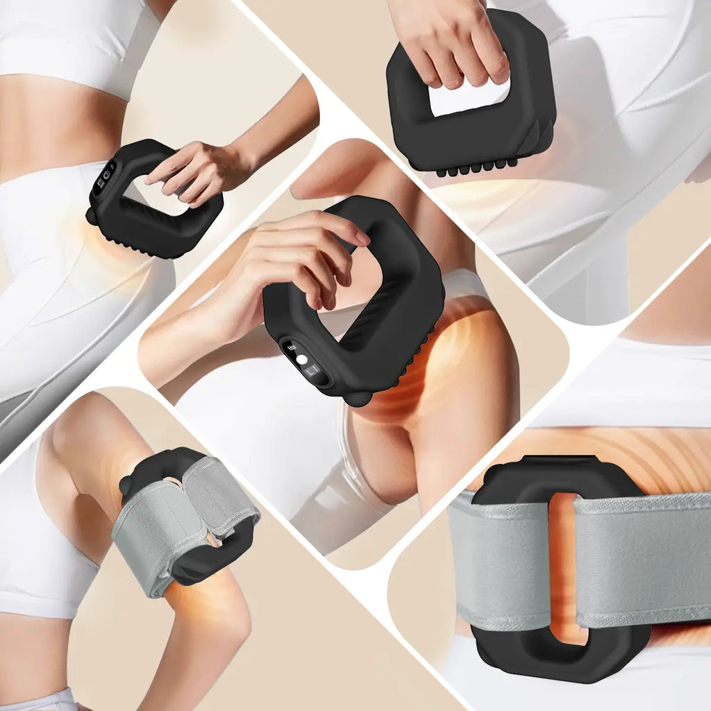ADDWIN 2026 Mini Muscle Recovery Fascia Device with Upgraded Adjustable Strap, Cordless Rechargeable, Designed for Waist and Back Recovery, Portable Massager, Ideal Gift for Parents