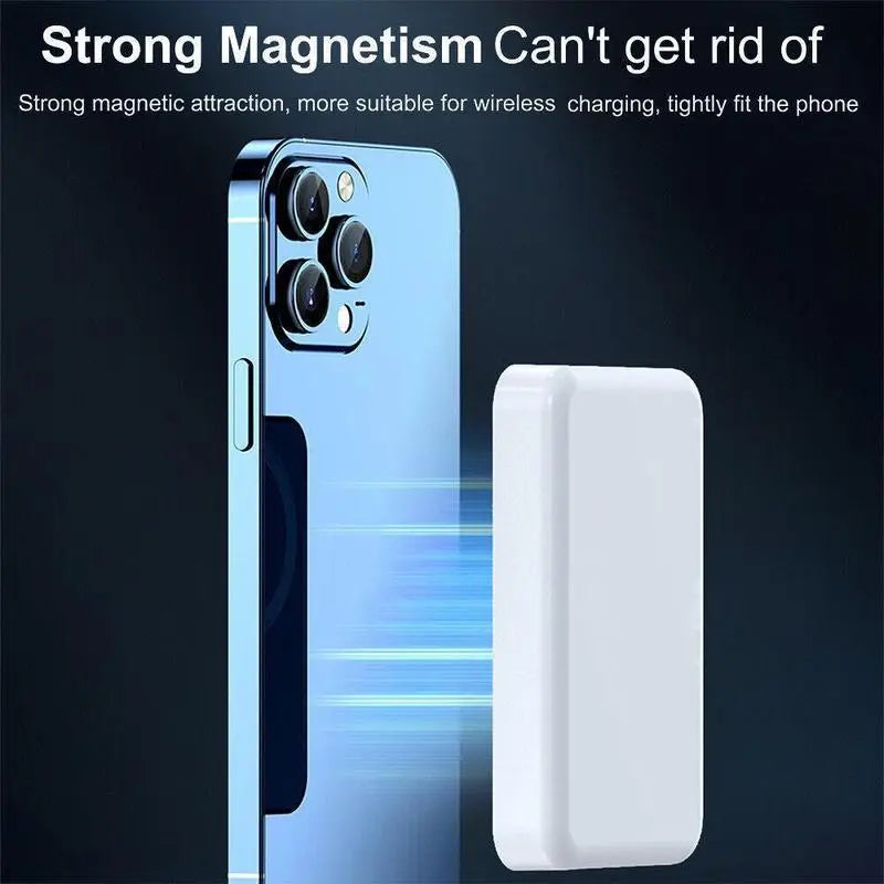 5000mAh Magnetic Power Bank - Wireless Portable Charger for iPhone 12-17 Series, Compatible with MagSafe Cases by Sohochic