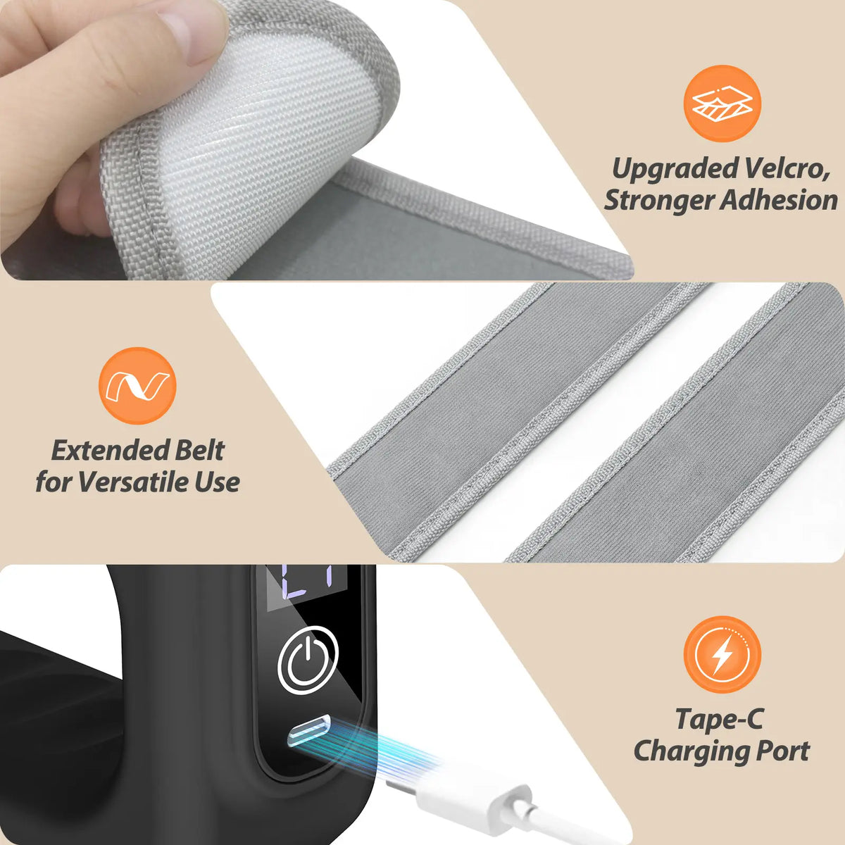 ADDWIN 2026 Mini Muscle Recovery Fascia Device with Upgraded Adjustable Strap, Cordless Rechargeable, Designed for Waist and Back Recovery, Portable Massager, Ideal Gift for Parents