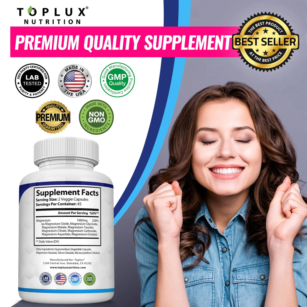 Toplux Essential Magnesium Complex: 8 Key Magnesium Supplements