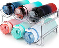 Water Bottle Storage Organizer Set - 2 Pack Stackable Cabinet Rack