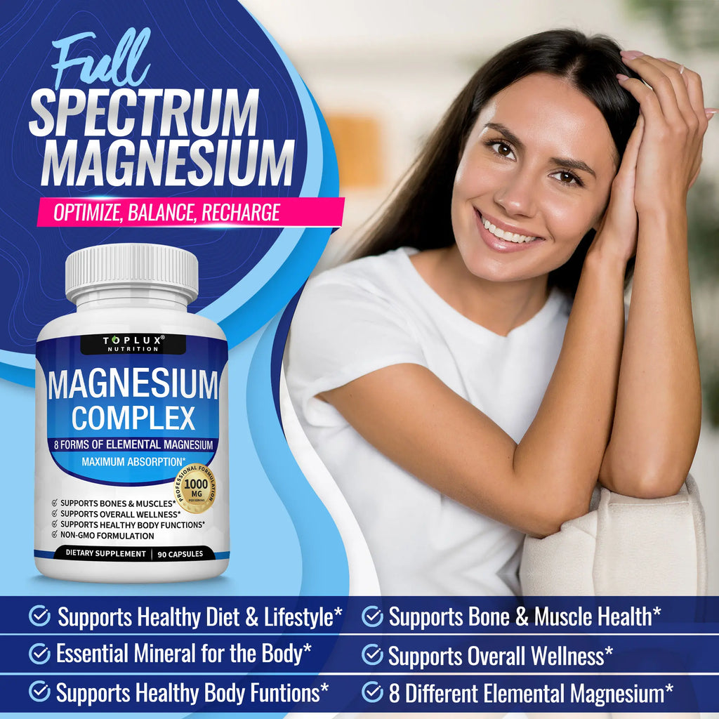 Toplux Essential Magnesium Complex: 8 Key Magnesium Supplements
