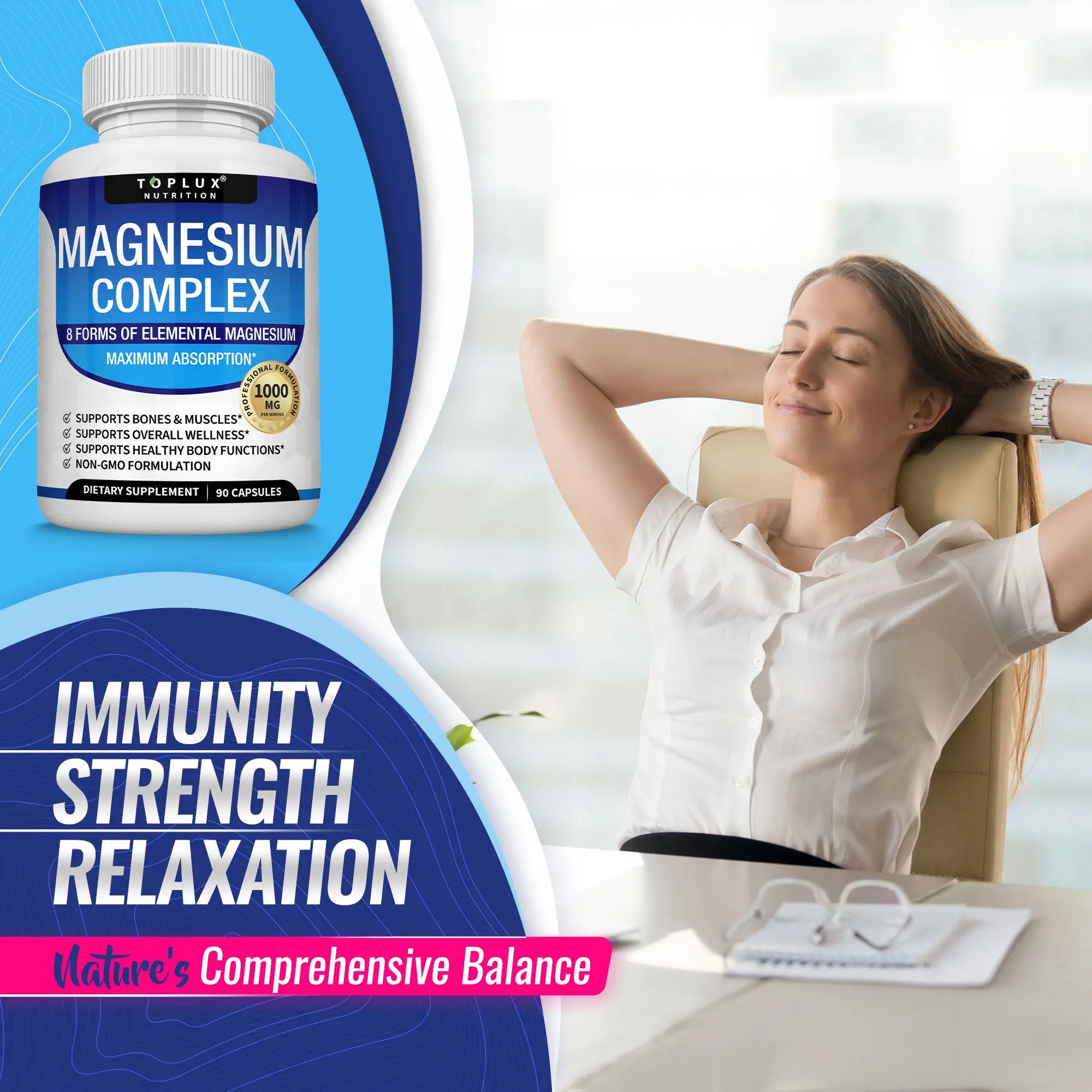 Toplux Essential Magnesium Complex: 8 Key Magnesium Supplements