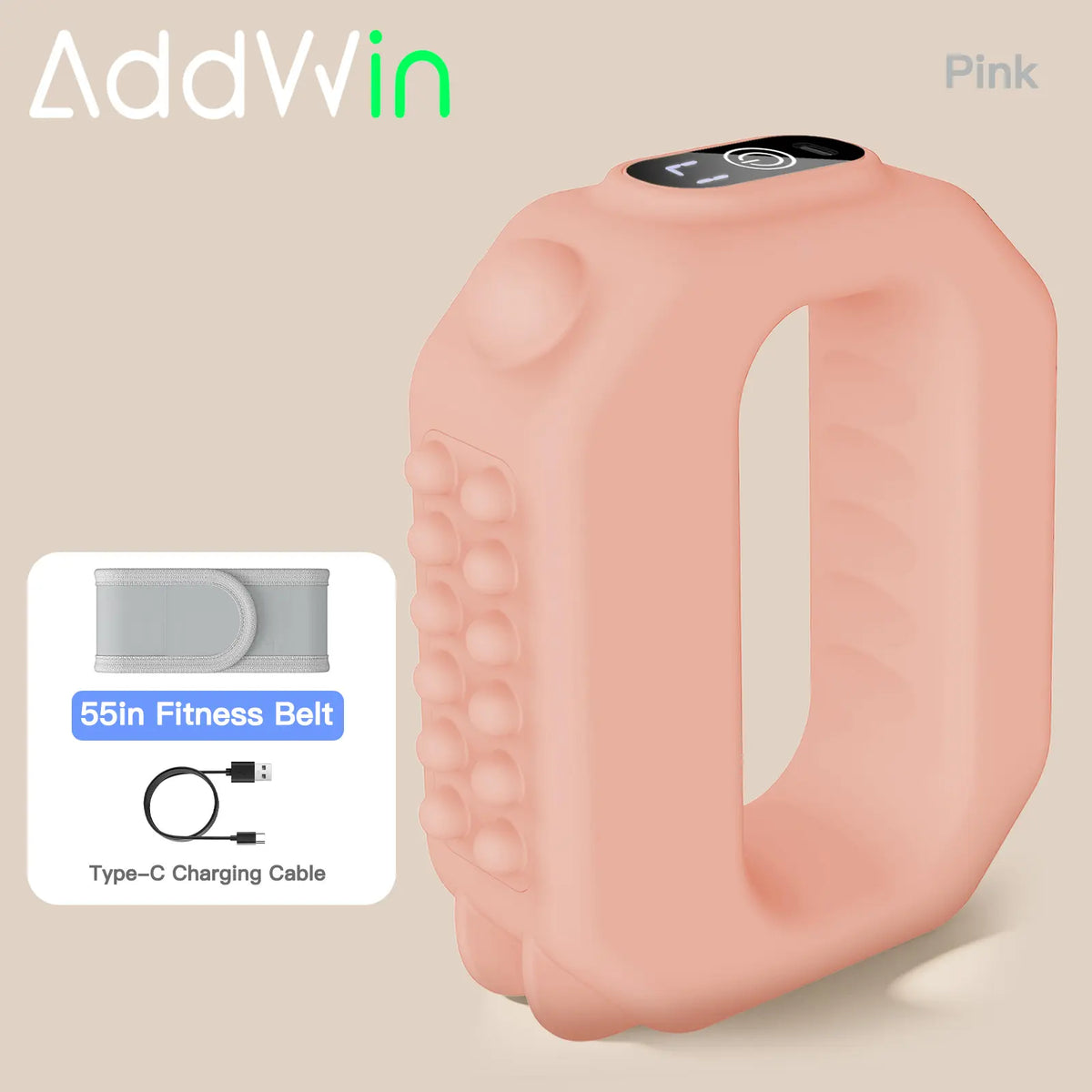 ADDWIN 2026 Mini Muscle Recovery Fascia Device with Upgraded Adjustable Strap, Cordless Rechargeable, Designed for Waist and Back Recovery, Portable Massager, Ideal Gift for Parents