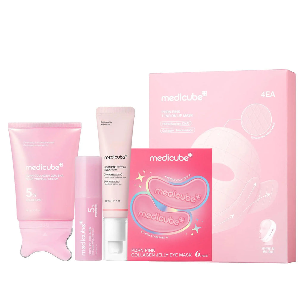 Medicube PDRN Collagen Gua Sha Neck Wrinkle Cream with Built-In Massager | Formulated with 5% Volufiline and PDRN for Firming and Contouring | Targets Fine Lines on Neck, Jawline, Décolleté, Underarms, Chest, Legs, and Shoulders | Korean Skincare Solution