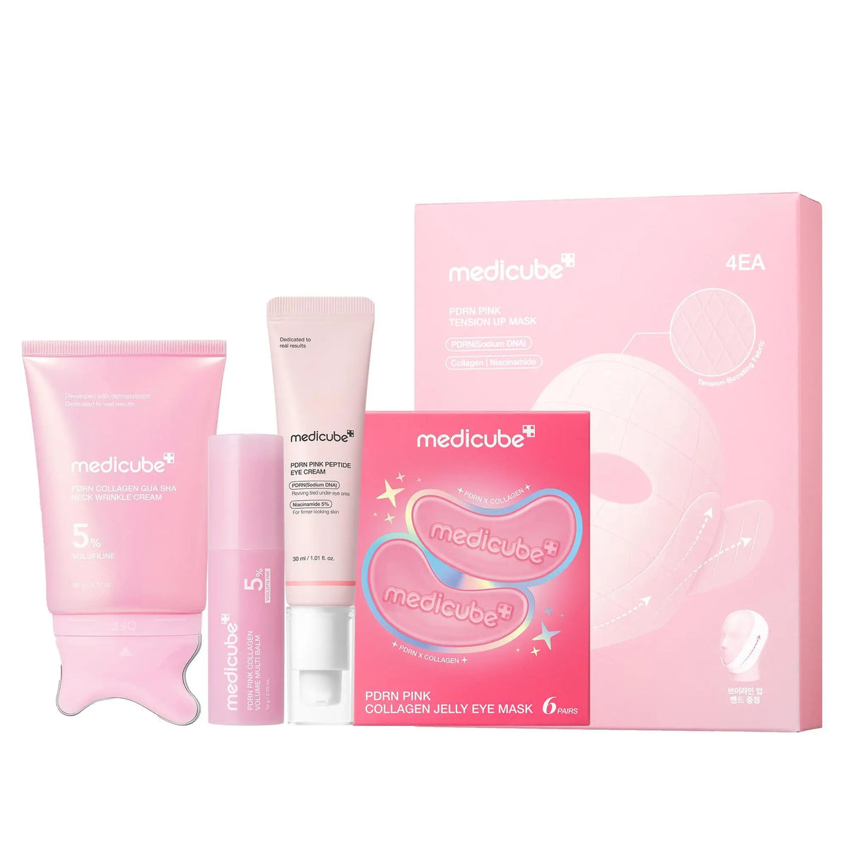 Medicube PDRN Collagen Gua Sha Neck Wrinkle Cream with Built-In Massager | Formulated with 5% Volufiline and PDRN for Firming and Contouring | Targets Fine Lines on Neck, Jawline, Décolleté, Underarms, Chest, Legs, and Shoulders | Korean Skincare Solution