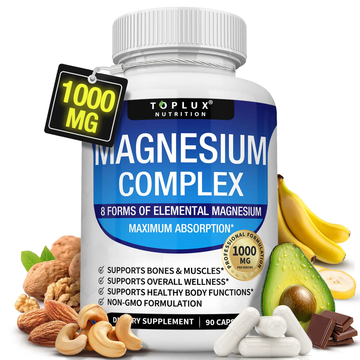 Toplux Essential Magnesium Complex: 8 Key Magnesium Supplements
