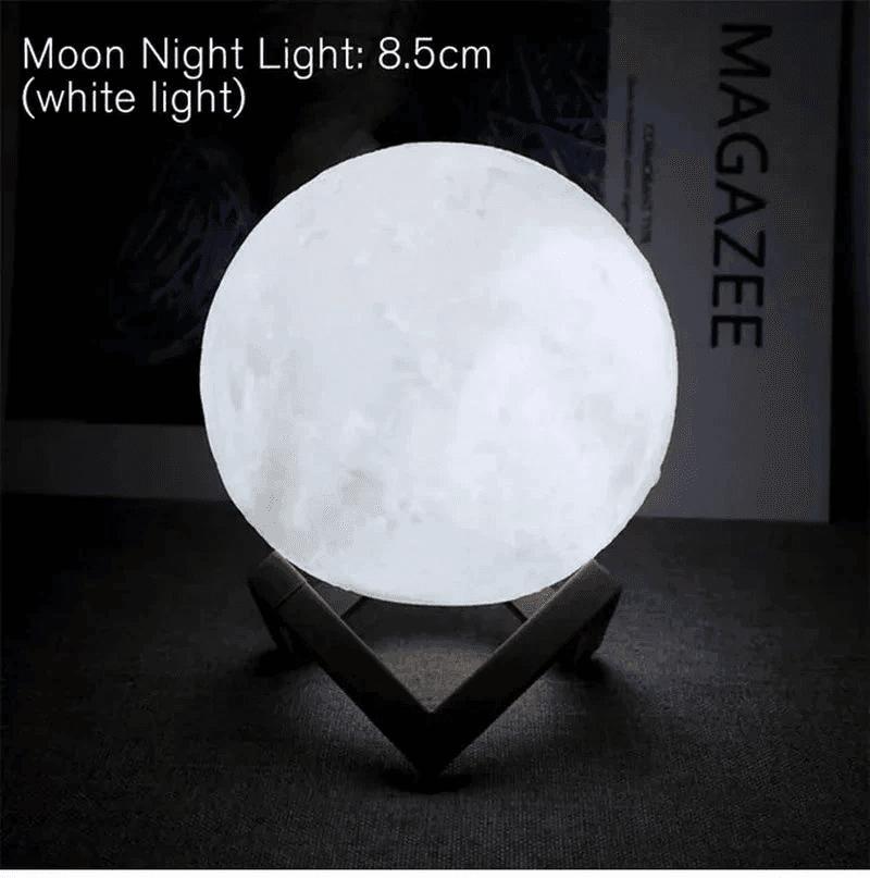 D5 Starry Moon Lamp 8Cm - LED Night Light with Stand, Perfect for Bedroom Decor and Gifts