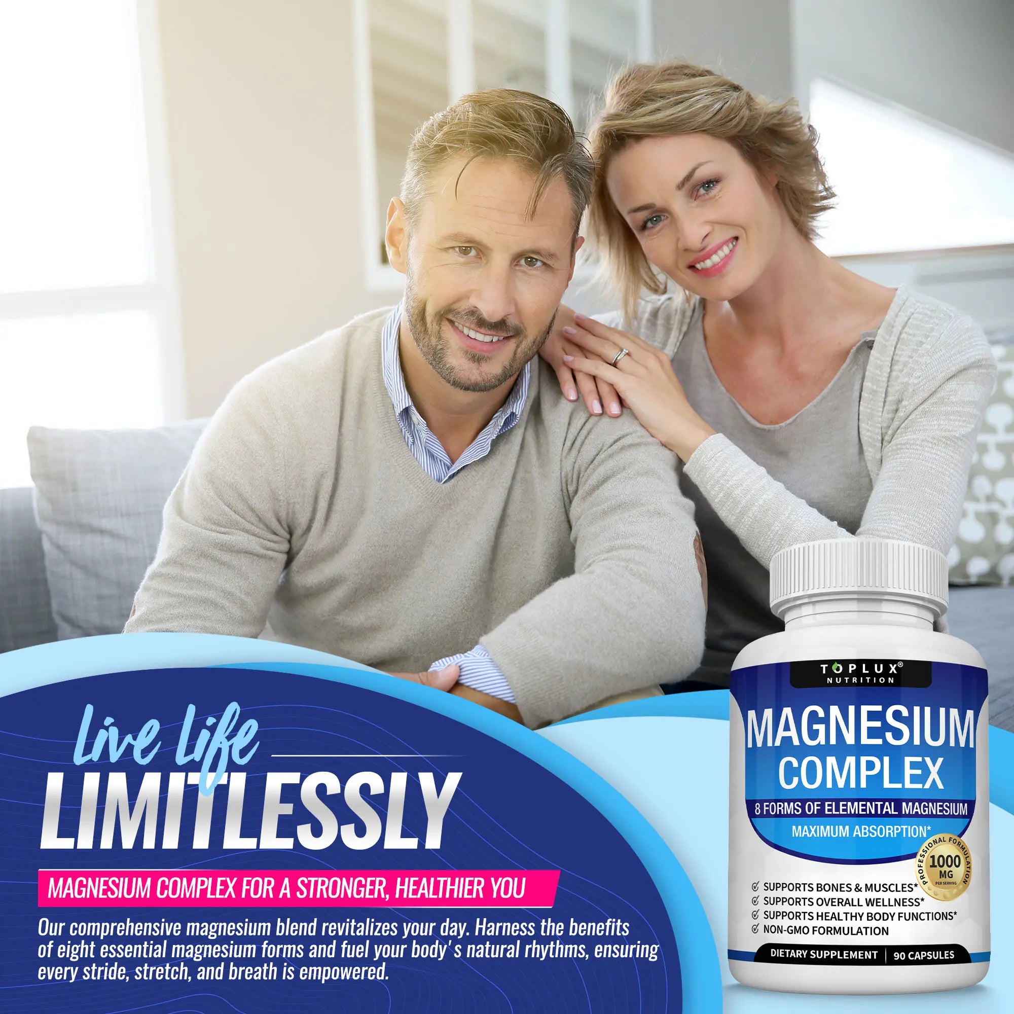 Toplux Essential Magnesium Complex: 8 Key Magnesium Supplements