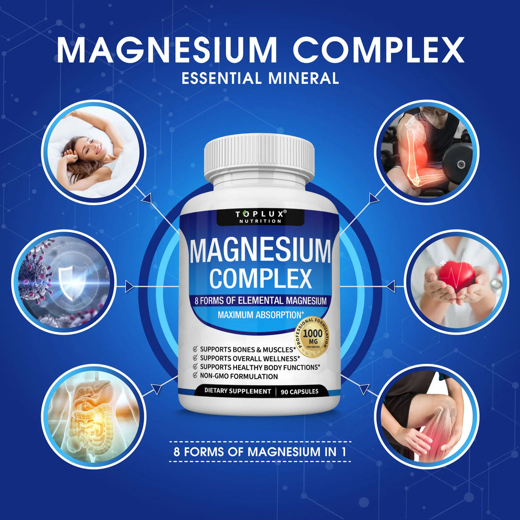 Toplux Essential Magnesium Complex: 8 Key Magnesium Supplements