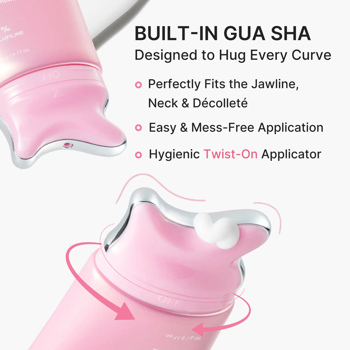 Medicube PDRN Collagen Gua Sha Neck Wrinkle Cream with Built-In Massager | Formulated with 5% Volufiline and PDRN for Firming and Contouring | Targets Fine Lines on Neck, Jawline, Décolleté, Underarms, Chest, Legs, and Shoulders | Korean Skincare Solution